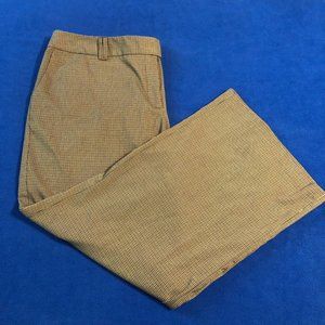 VTG Monroe & Main Women's Plus Dogtooth Tartan Brown Dress Pants Size 24W